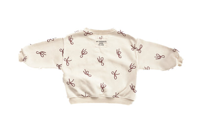 Zara Sunday Ribbons Bow Print Sweatshirt