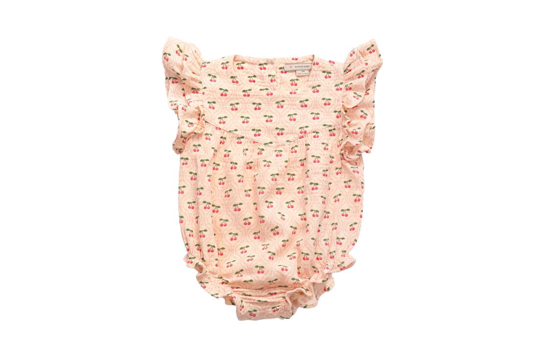 Konges Sløjd Cherry Swirl Ruffle Bodysuit