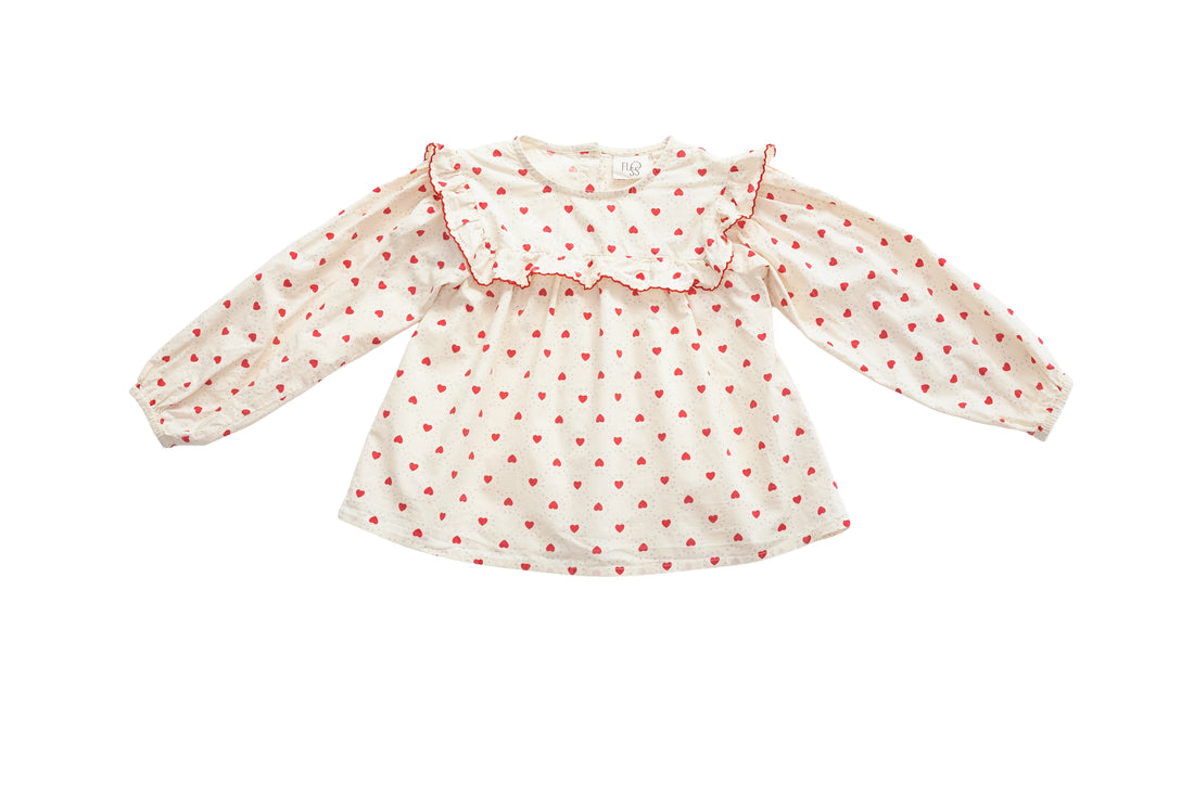 Flöss Heart Garden Ruffle Blouse