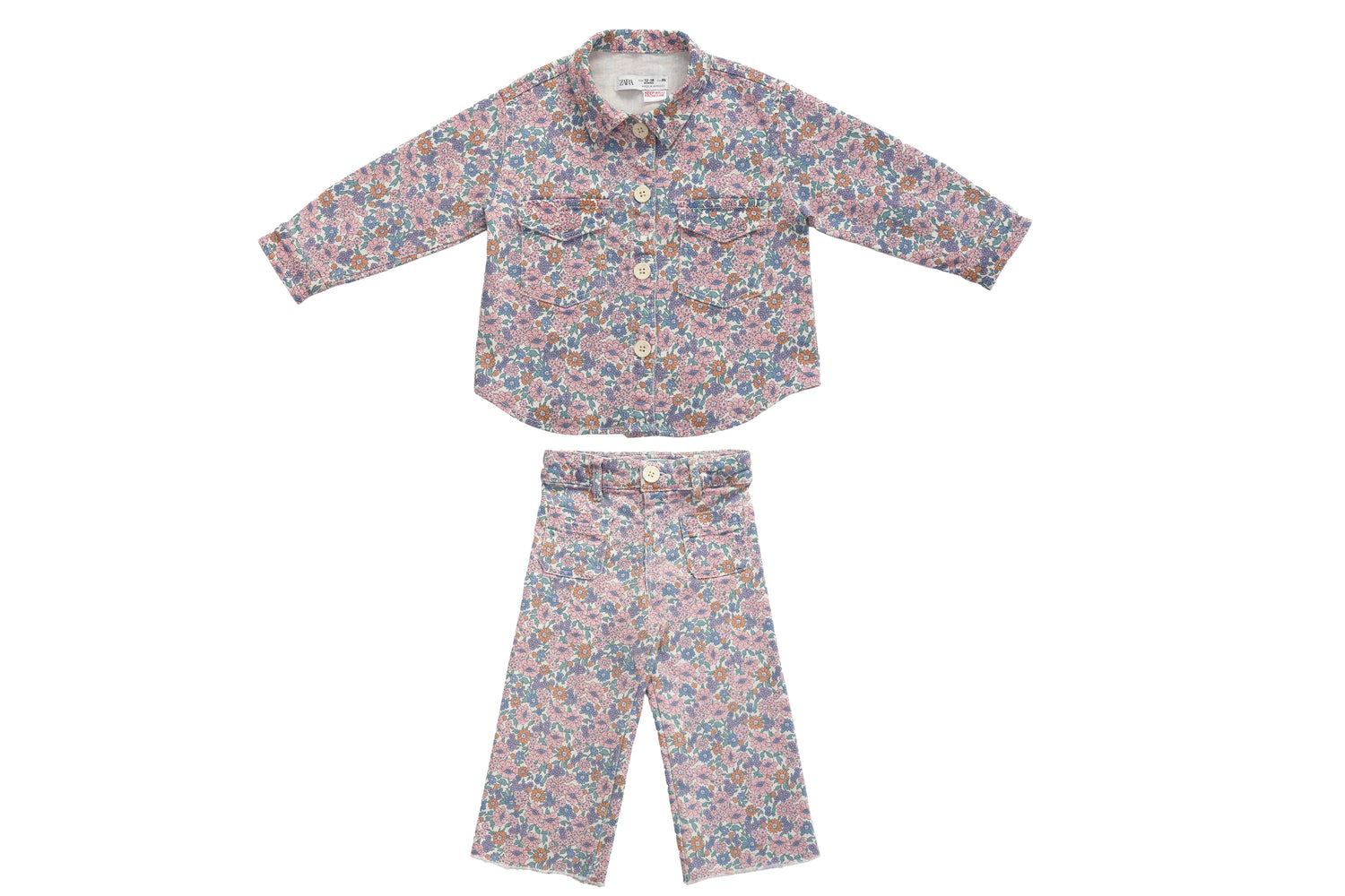 Zara Bloom Button Overshirt &amp; Trousers Set